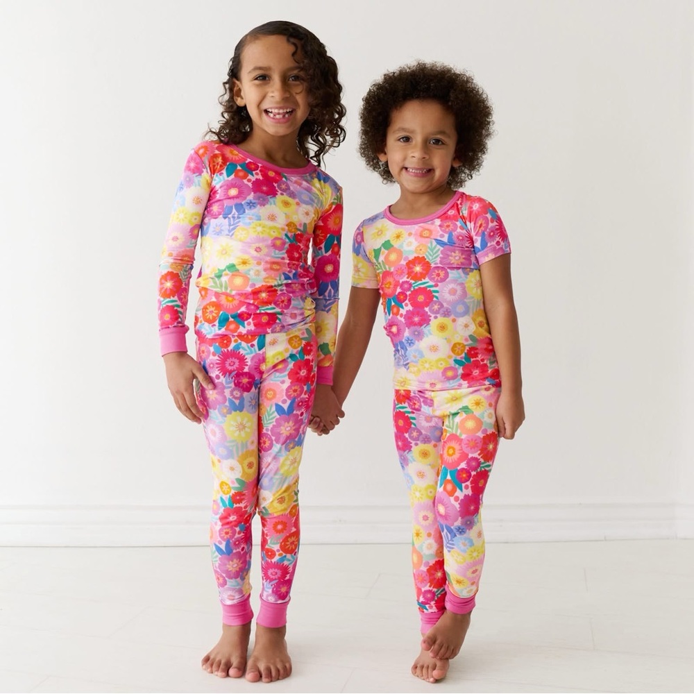 Little Sleepies floral 2 piece pajamas NWT